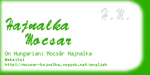 hajnalka mocsar business card